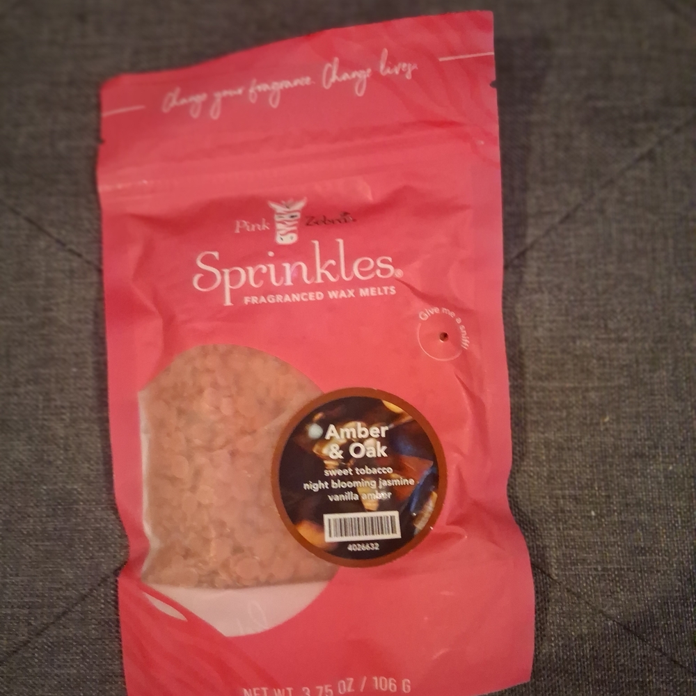Pink Zebra Sprinkles Wax Melts in Pink Packaging